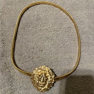 Gold stretchy Lion Head belt NEW